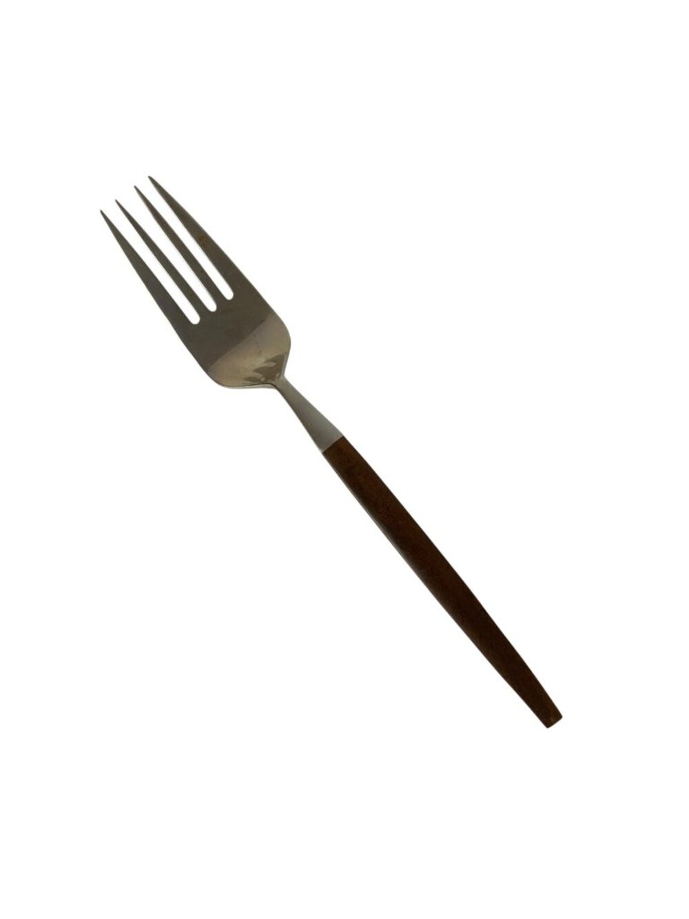 Ekco Eterna Canoe Muffin Cold Meat Fork Forged Stainless Steel Rosewood Handle